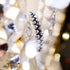 Silber Chrom x Weiß | Glitzerglas Doppelarmband